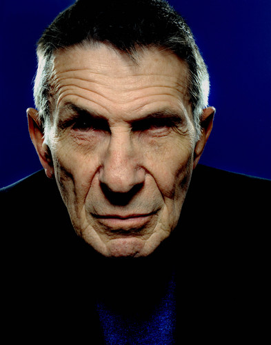 Leonard Nimoy colour headshot portrait