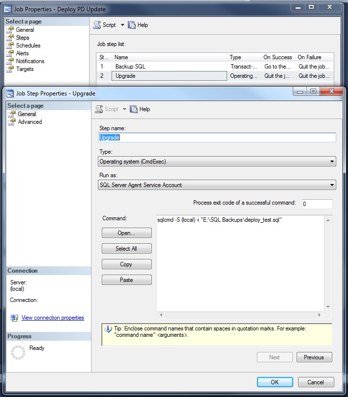 Unmanaged Database Deployment