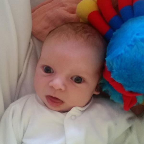 James as a baby, shared on social media